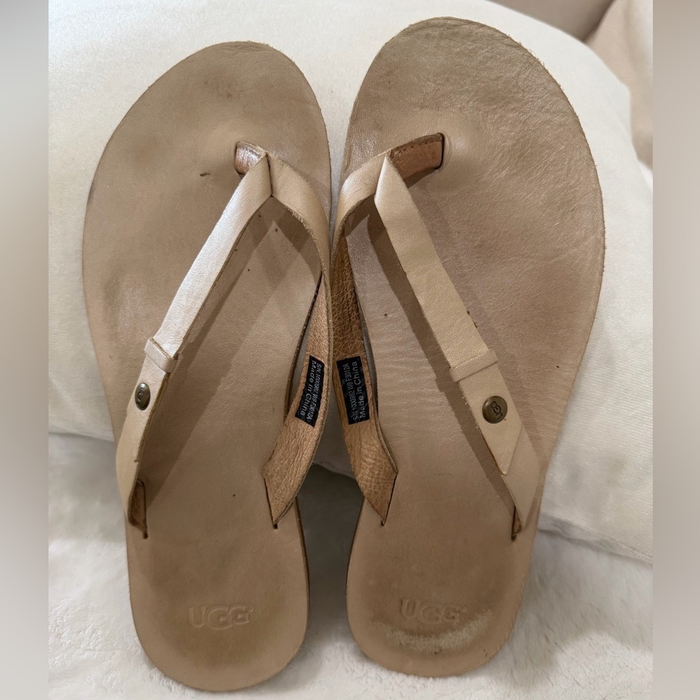 UGG Tan Leather Sandals